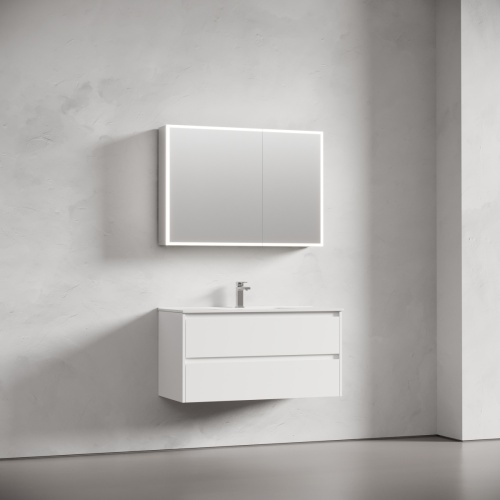 Зеркало-шкаф Sancos Evoke SC80100 100х70 подвесной цвет серый - фото 2